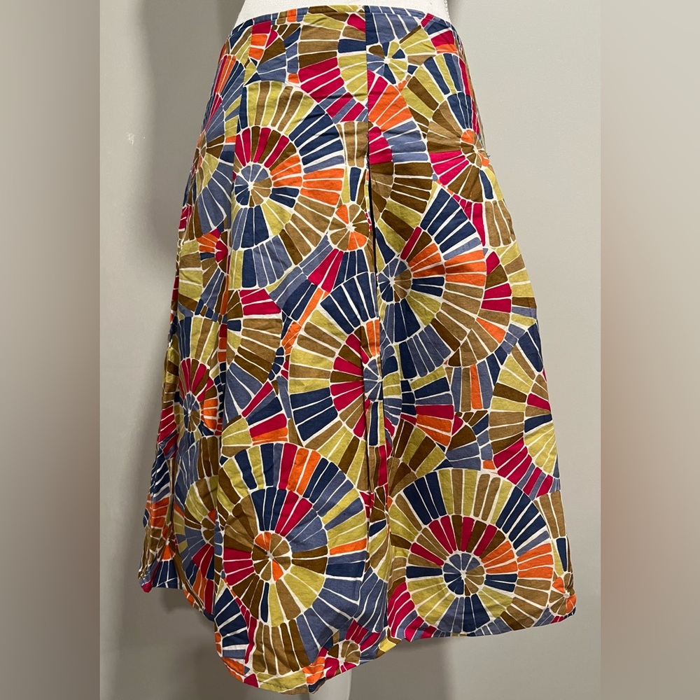 90s/Y2K Talbots Multicolored Circle Patterned Skirt